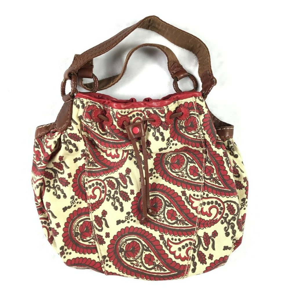 Lucky Brand Hobo Paisley Canvas Satchel